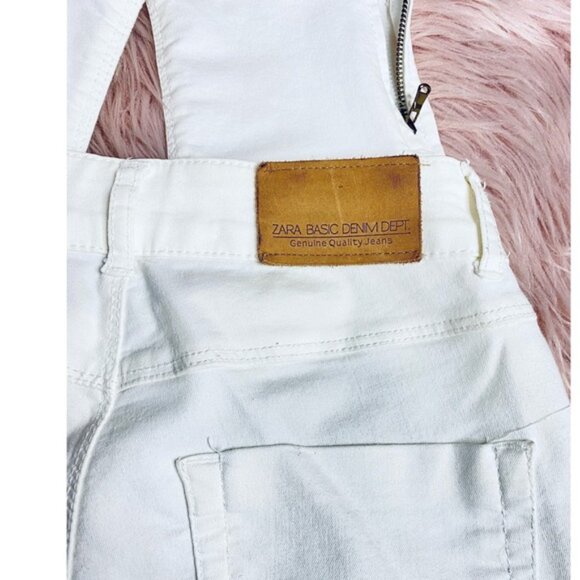 ZARA Vintage White Ankle Zip Denim Jeans - Picture 11 of 16